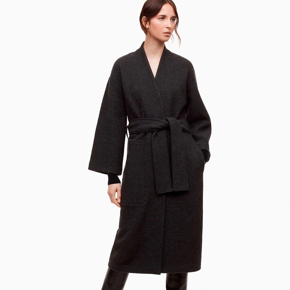 Aritzia Jackets & Blazers - NWT Wilfred 100% Merino Wool, Calantha Jacket Full Length, Belted